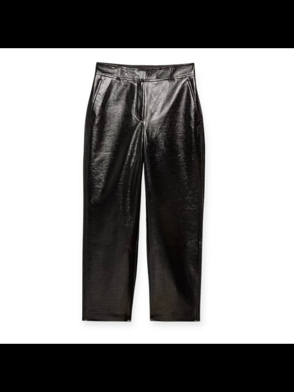 Aritzia women’s Babaton command vegan leather pants trousers size 8 black.